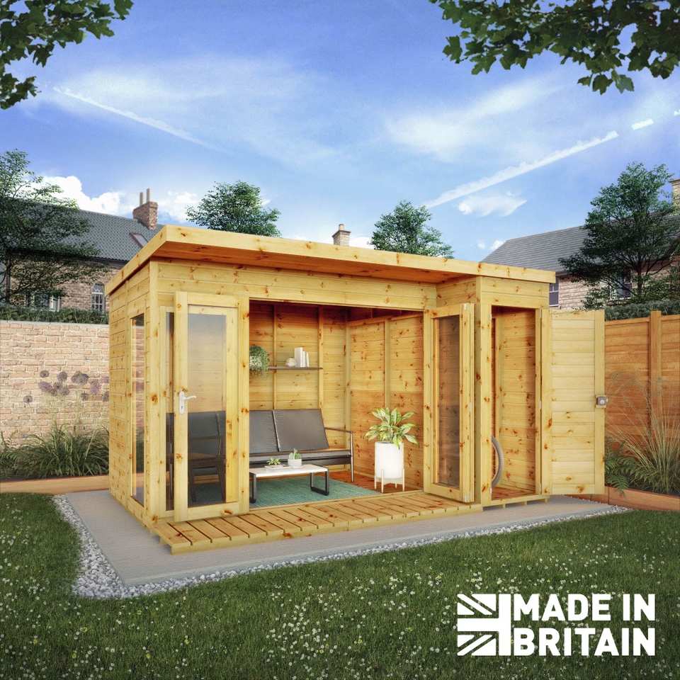 Mercia 12 x 8ft Garden Room with Side Shed