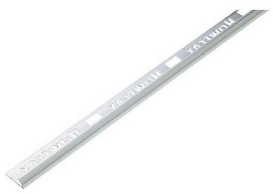 Homelux 9mm Round Edge Tile Trim - Silver Effect - 1.83m