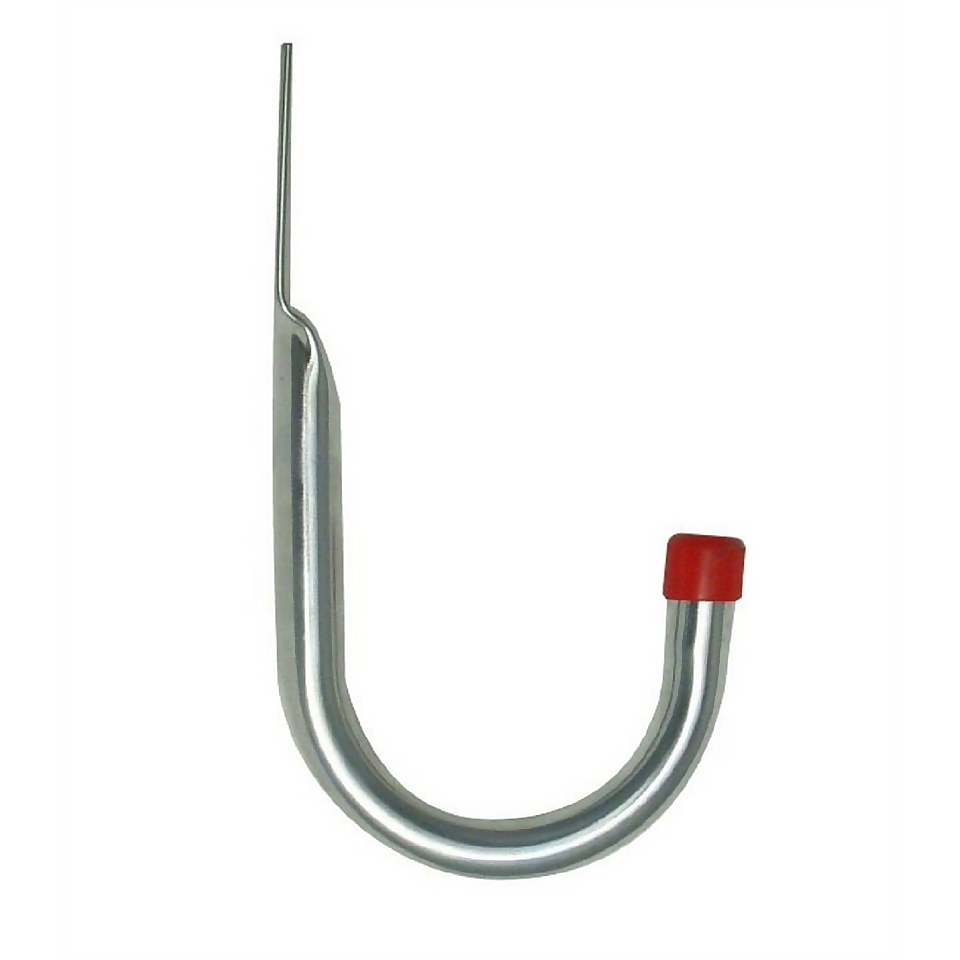 Flat Ended Tidy Hook - Blue and Chrome - 140mm