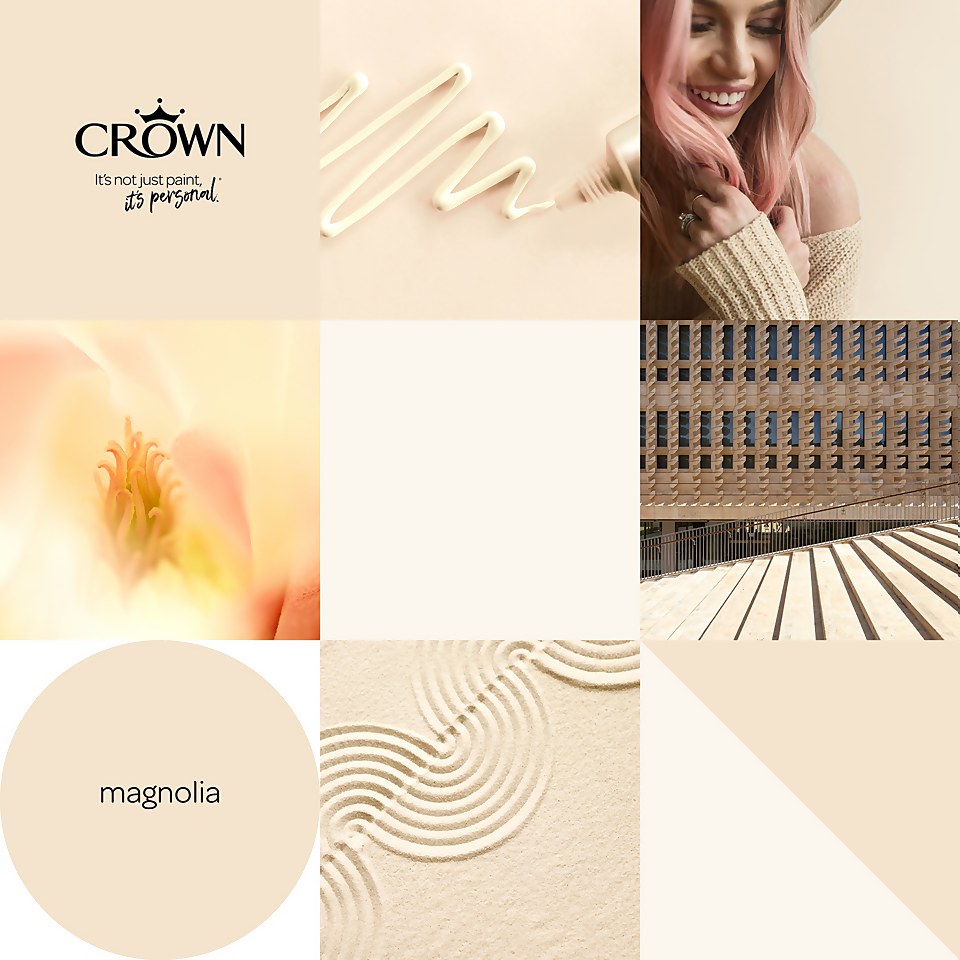Crown Walls & Ceilings Matt Emulsion Paint Magnolia - 2.5L