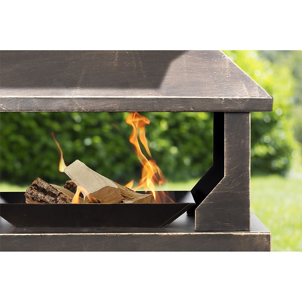 La Hacienda Stonehurst Bronze Effect Fireplace