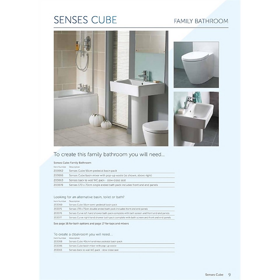 Ideal Standard Senses Cube Semi-Pedestal Basin - 550mm