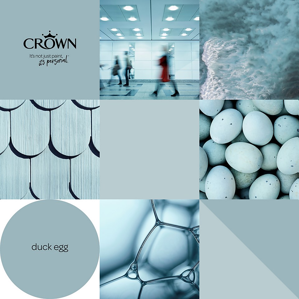 Crown Walls & Ceilings Matt Emulsion Paint Duck Egg - Tester 40ml
