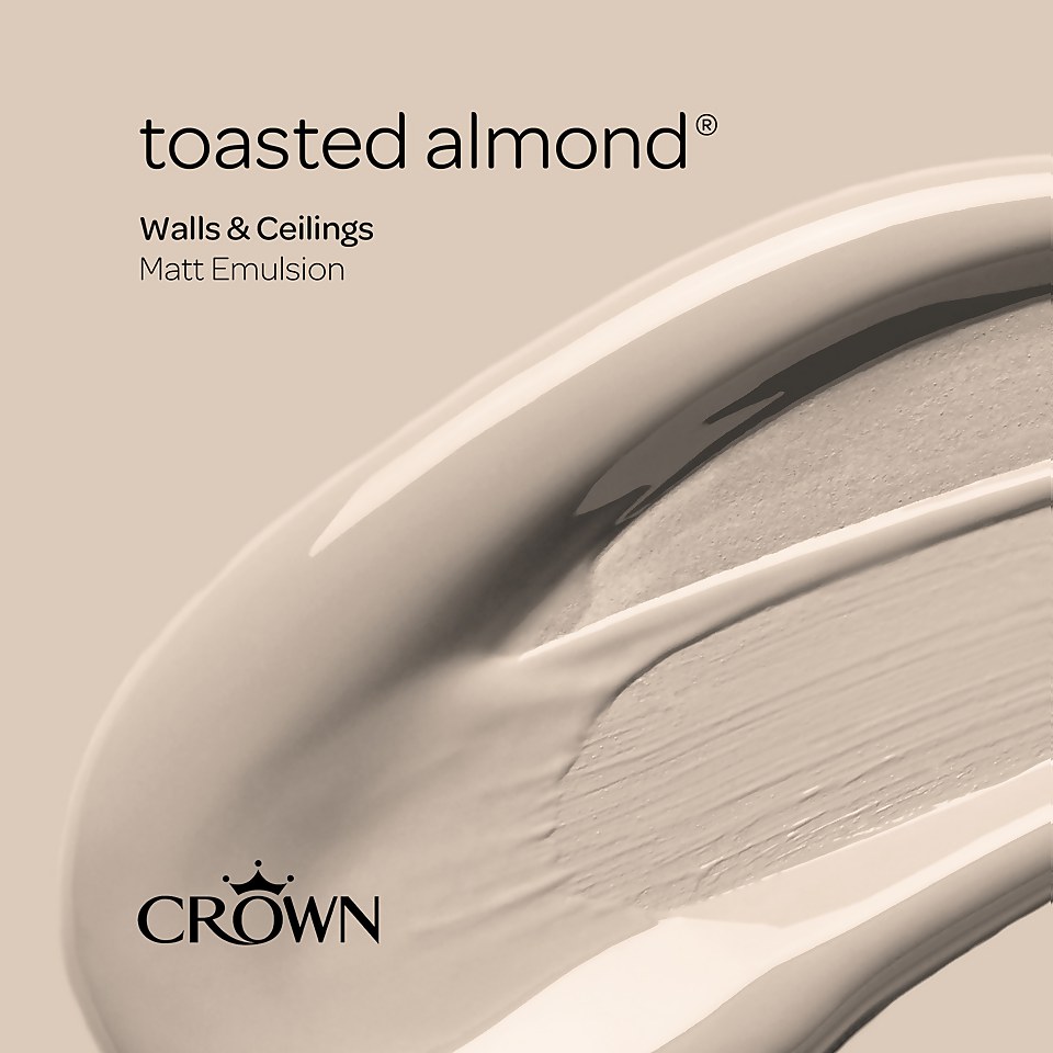 Crown Walls & Ceilings Matt Emulsion Paint Toasted Almond - Tester 40ml