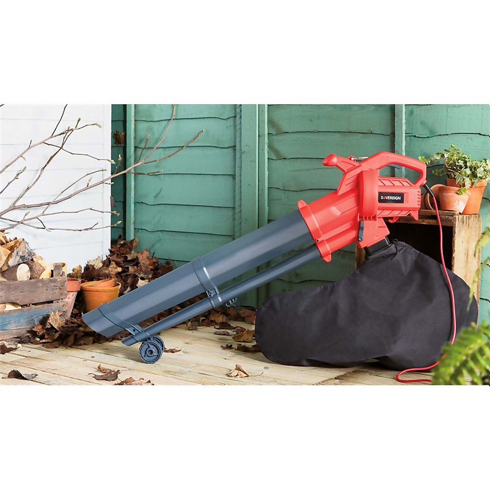 Sovereign 2600W Electric Garden Leaf Blower and Vacuum