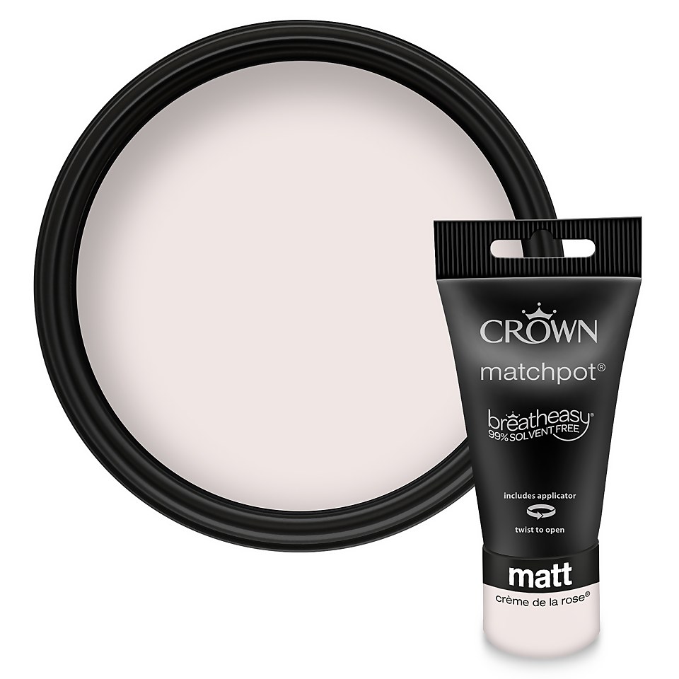 Crown Breatheasy Matt Standard Emulsion Paint Creme de la Rose  - Tester 40ml