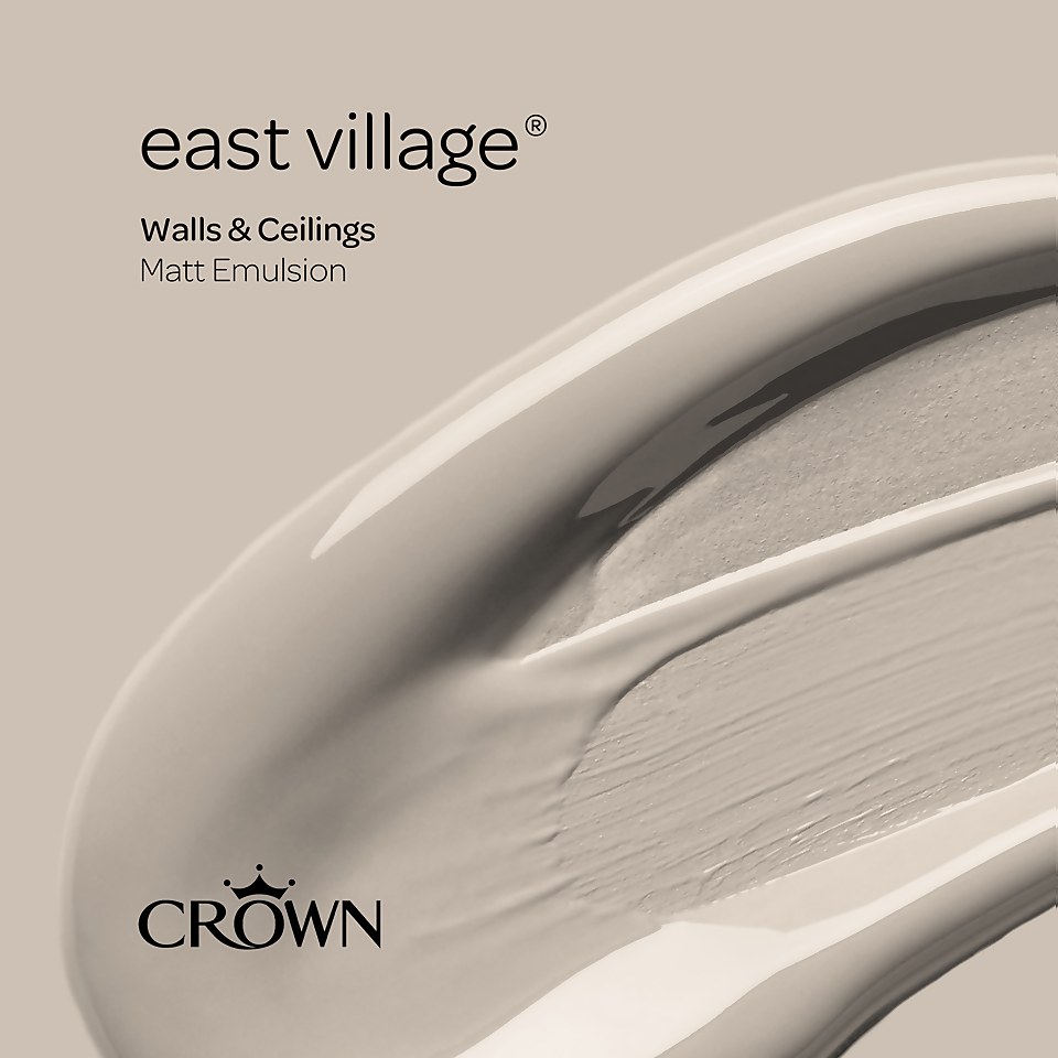 Crown Walls & Ceilings Matt Emulsion Paint East Village - 2.5L
