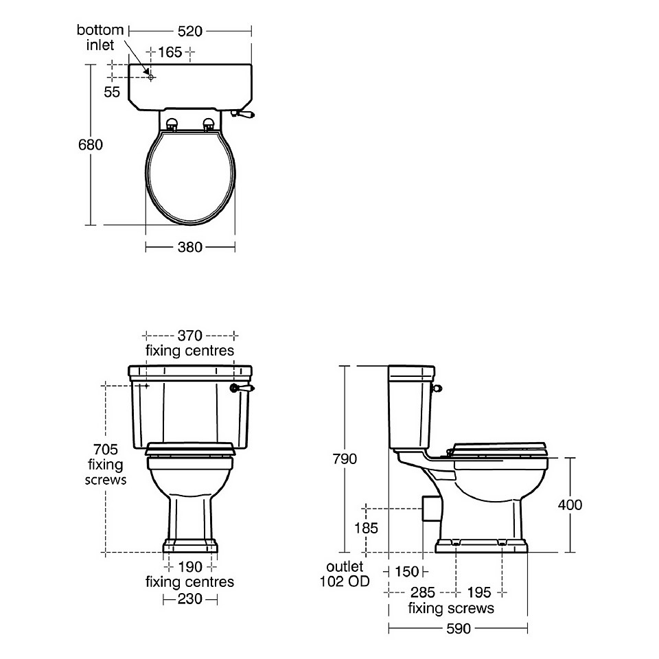 Ideal Standard Waverley Classic Close Coupled Toilet