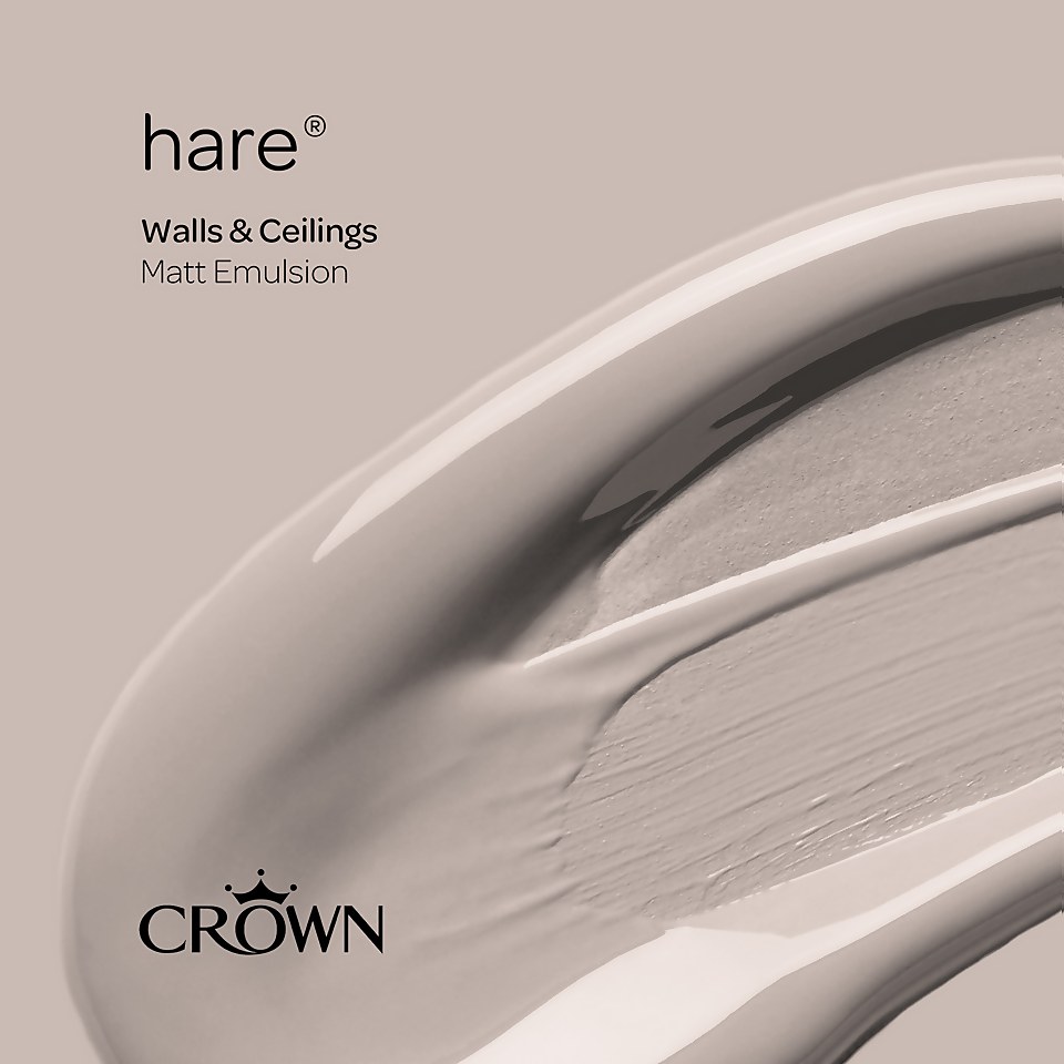 Crown Walls & Ceilings Matt Emulsion Paint Hare - 2.5L