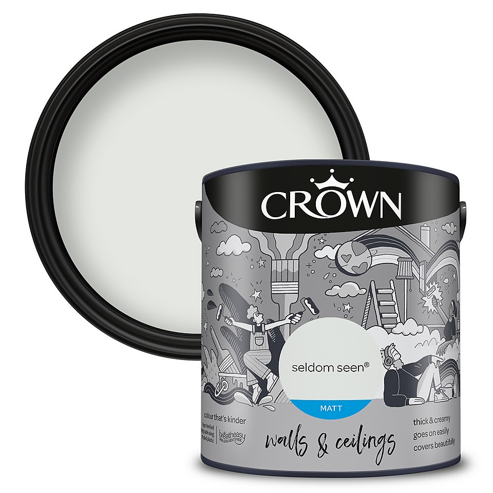 Crown Breatheasy Matt Standard Emulsion Paint Seldom Seen - 2.5L
