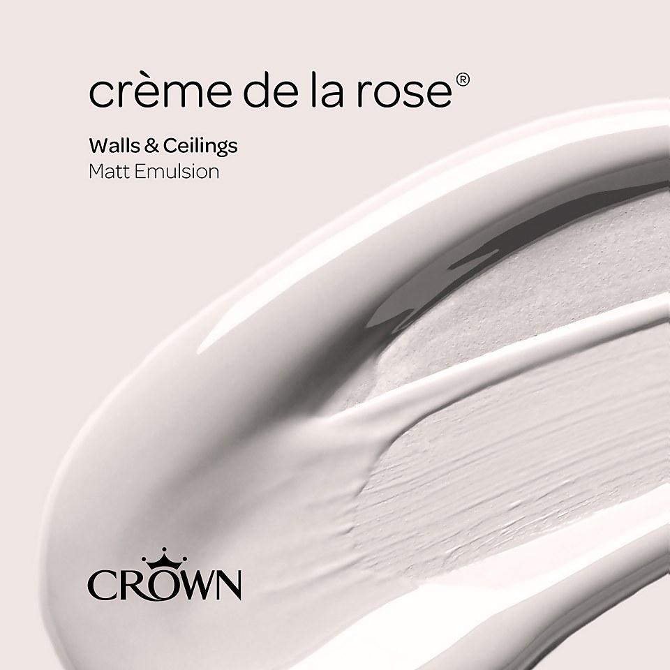 Crown Breatheasy Matt Standard Emulsion Paint Creme de la Rose - 2.5L