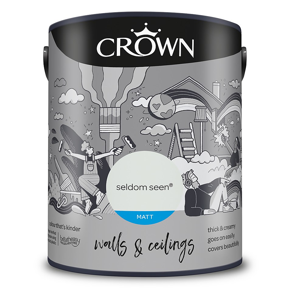 Crown Breatheasy Matt Standard Emulsion Paint Seldom Seen - 5L