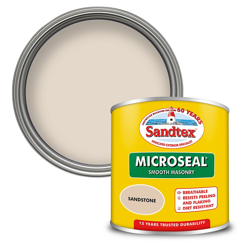 Sandtex Microseal Smooth Masonry Paint Sandstone - 150ml