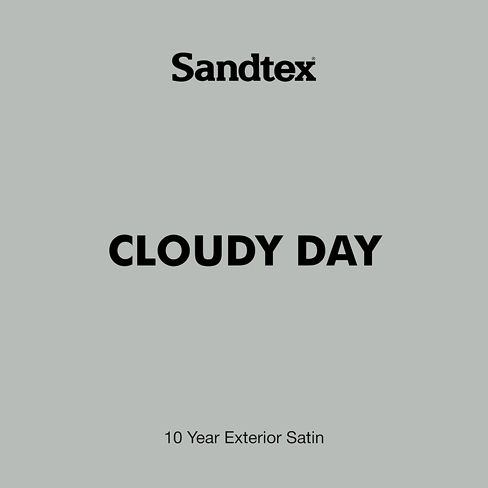 Sandtex Exterior 10 Year Satin Paint Cloudy Day - 750ml