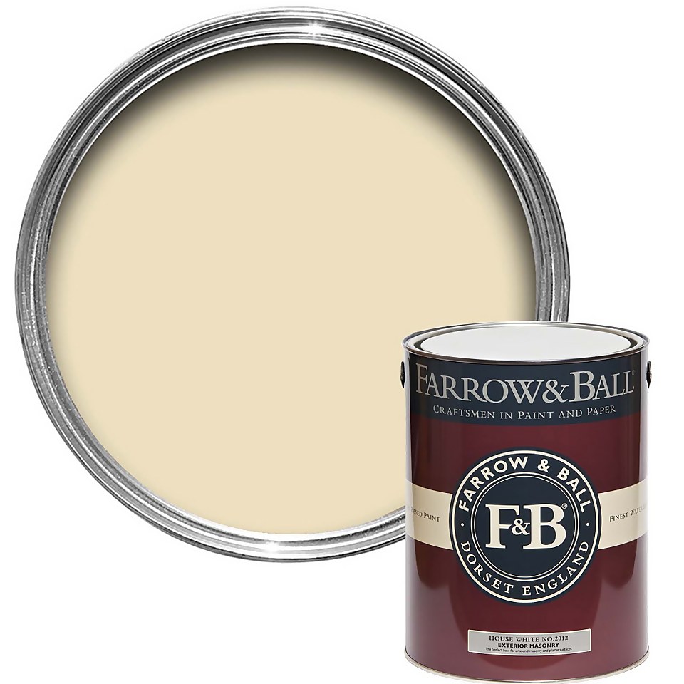 Farrow & Ball Exterior Masonry Paint House White No.2012 - 5L
