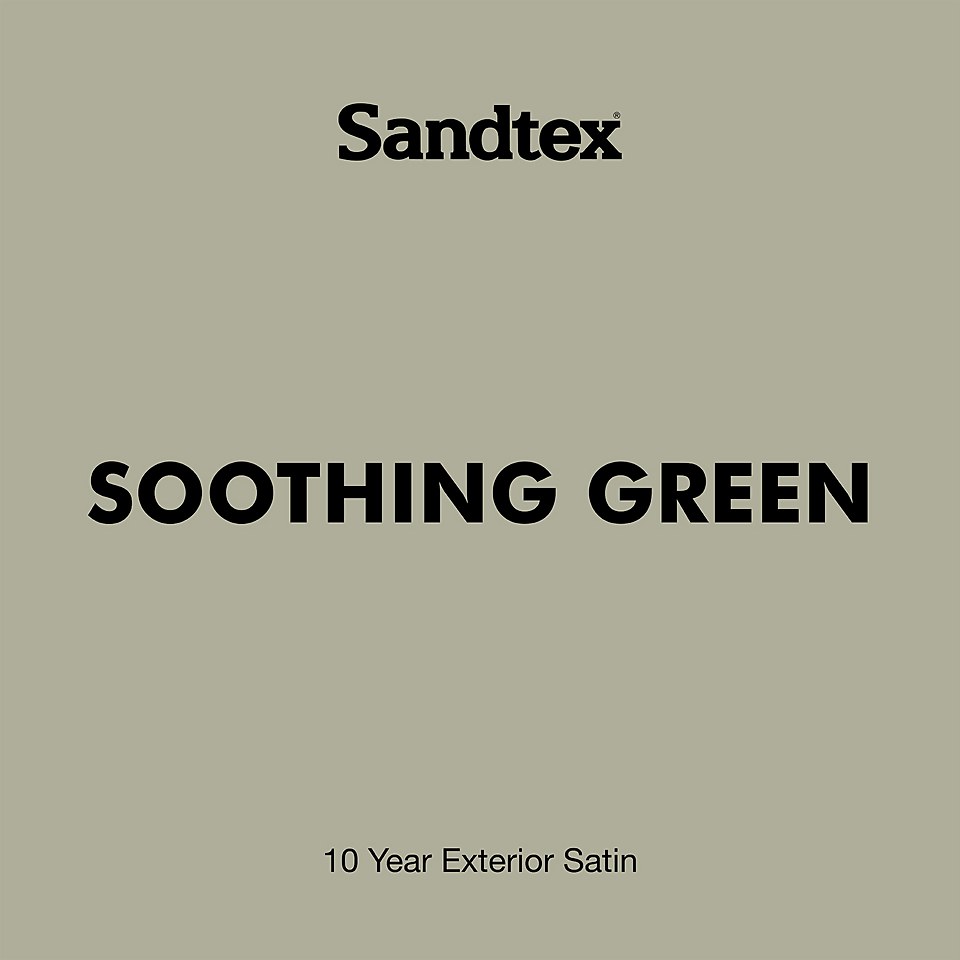 Sandtex Exterior 10 Year Satin Paint Soothing Green - 750ml