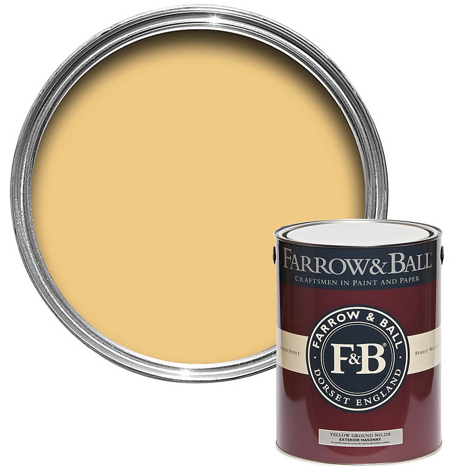 Farrow & Ball Exterior Masonry Paint Yellow Ground No.218 - 5L