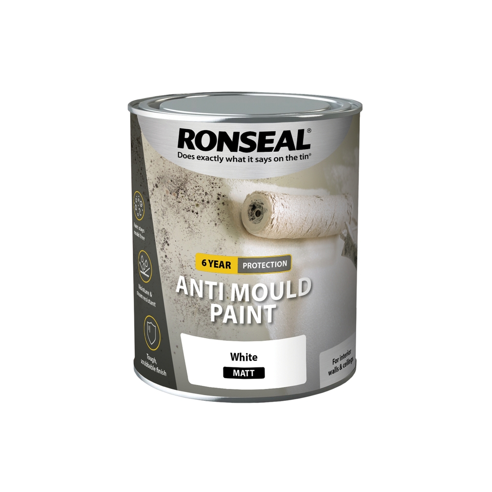 Ronseal Anti Mould Matt Paint White - 750ml