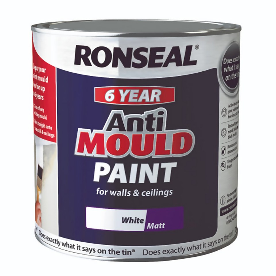 Ronseal Anti Mould Paint - 2.5L White Matt
