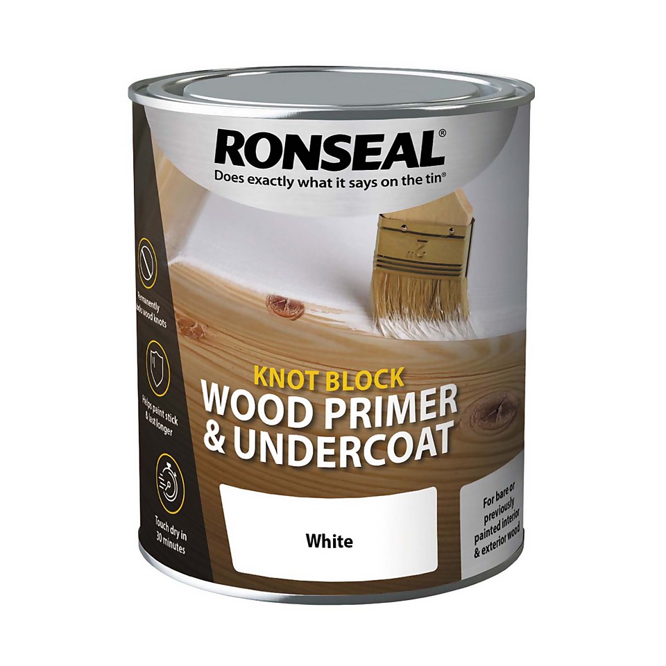 Ronseal Knot Block Primer & Undercoat White - 750ml