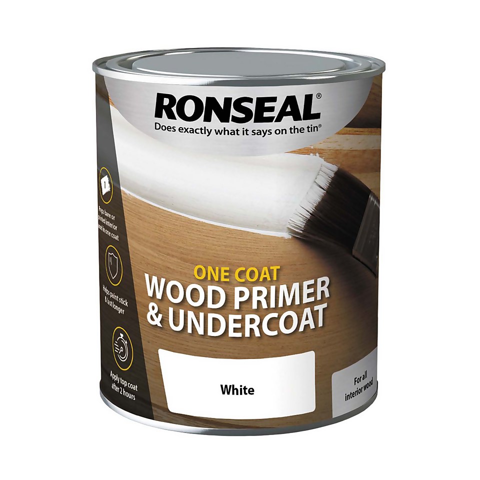 Ronseal One Coat Wood Primer & Undercoat - 750ml