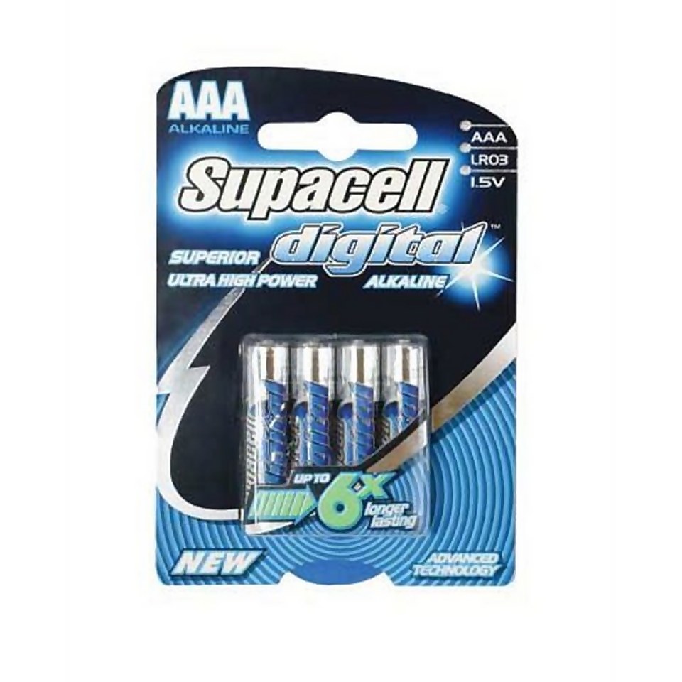Supacell Digital AAA Batteries - 4 Pack