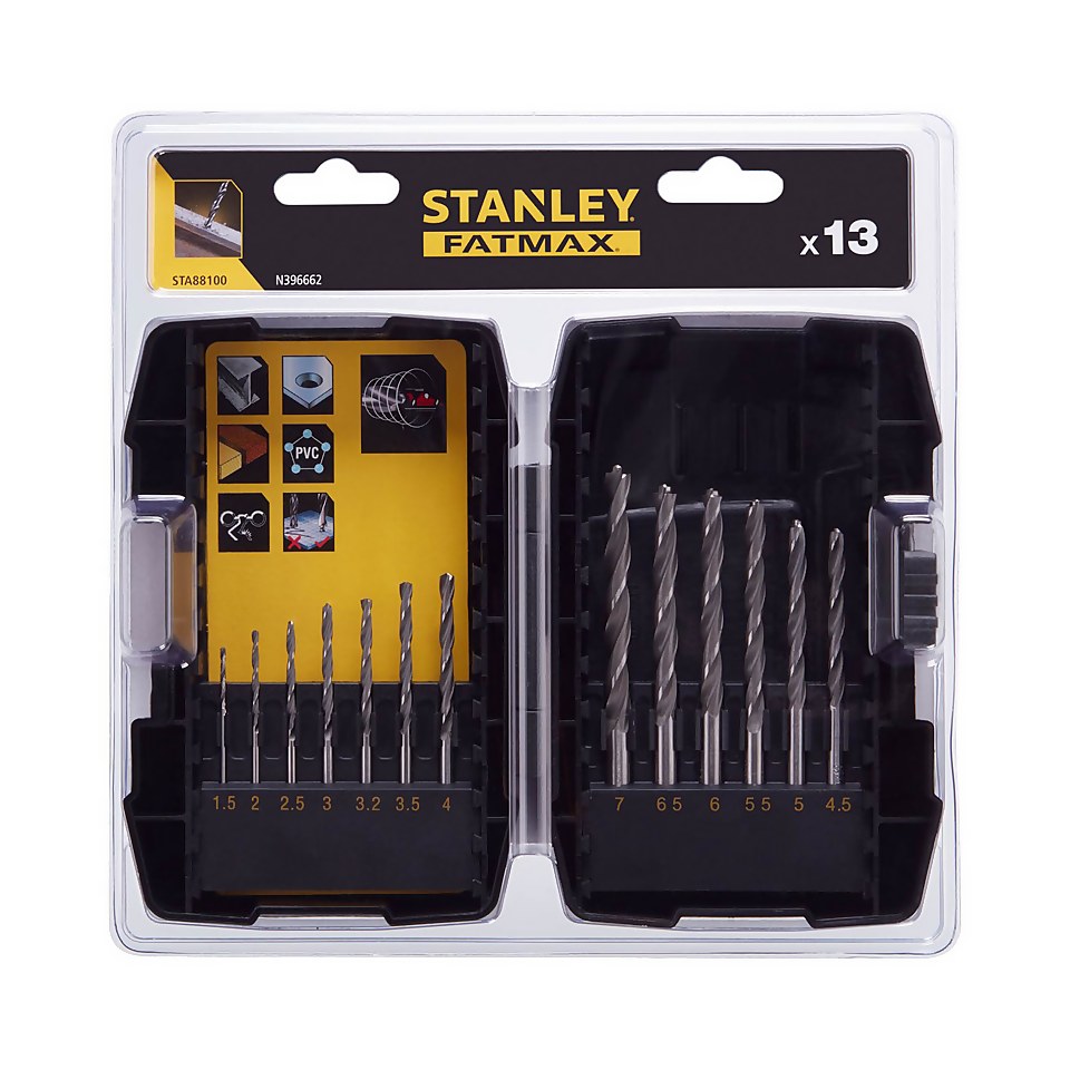 STANLEY FATMAX 13 Piece Metal Drill Bit Set (STA88100-QZ)