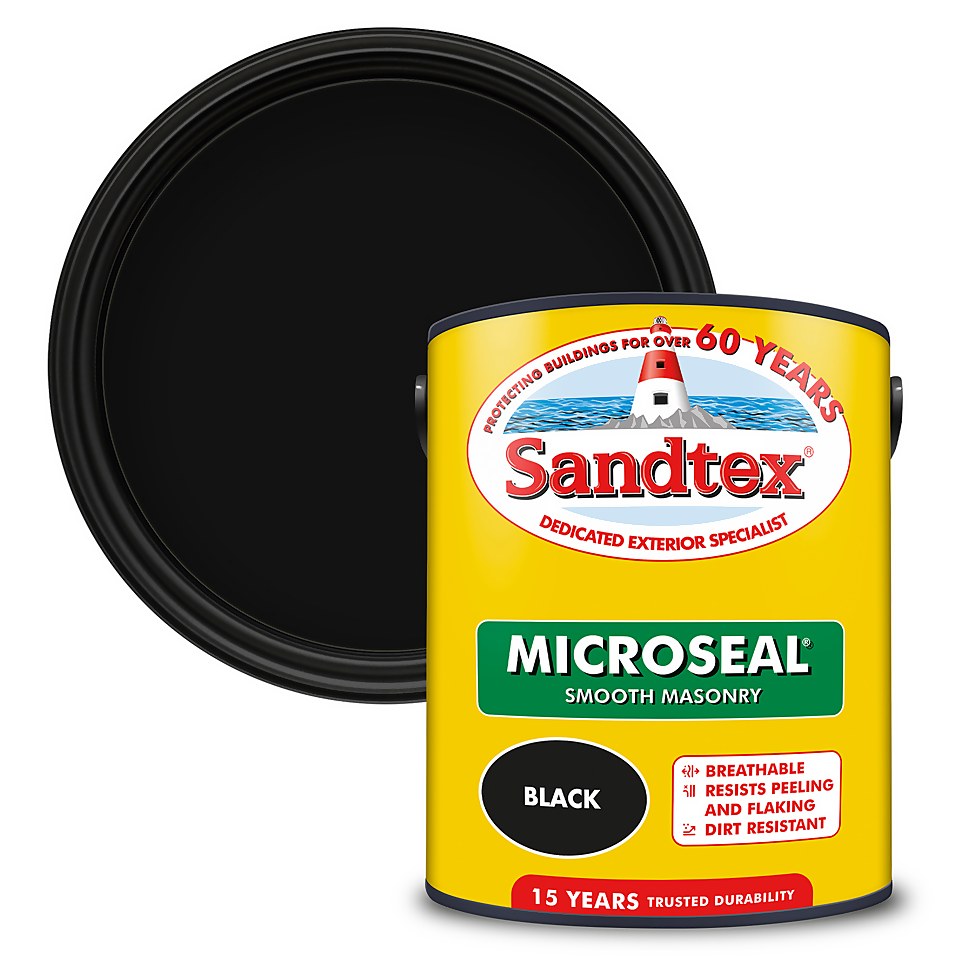 Sandtex Ultra Smooth Masonry Paint Black - 5L