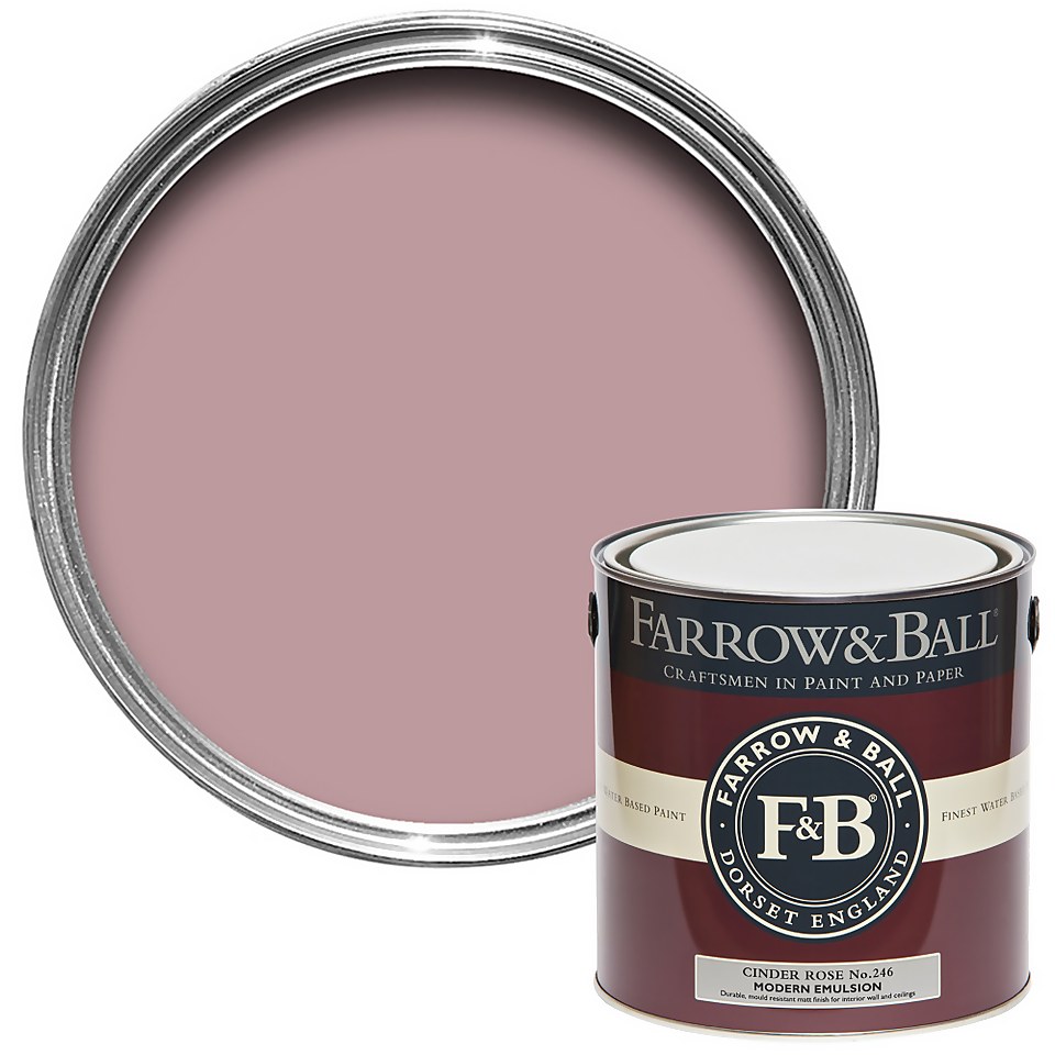 Farrow & Ball Modern Matt Emulsion Paint Cinder Rose No.246 - 2.5L