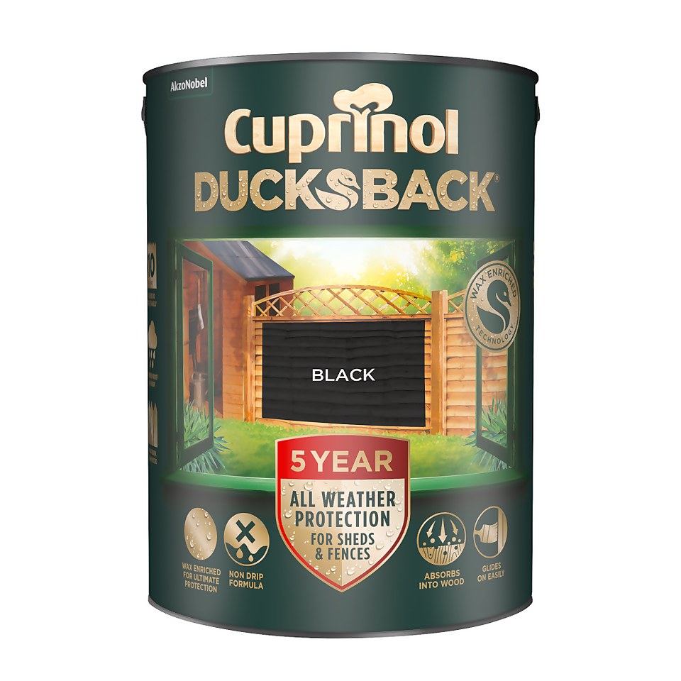 Cuprinol 5 Year Ducksback Black - 5L