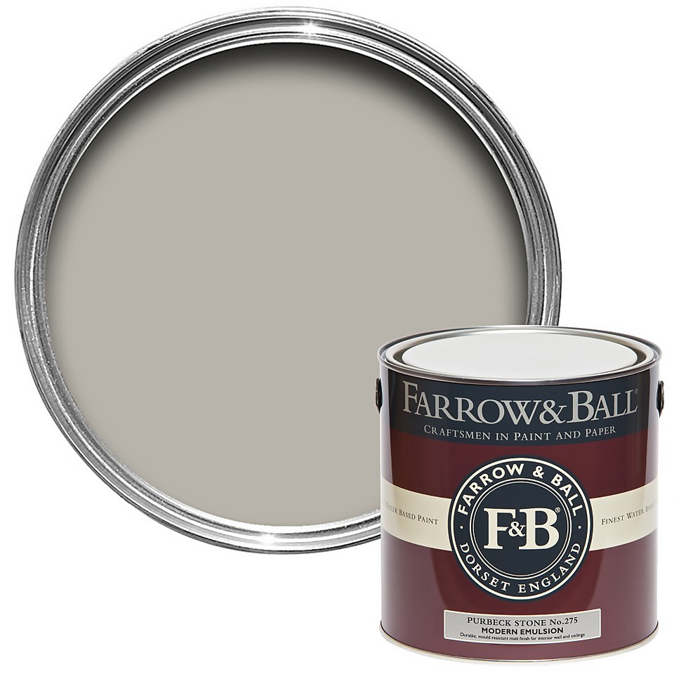 Farrow & Ball Modern Matt Emulsion Paint Purbeck Stone - 2.5L