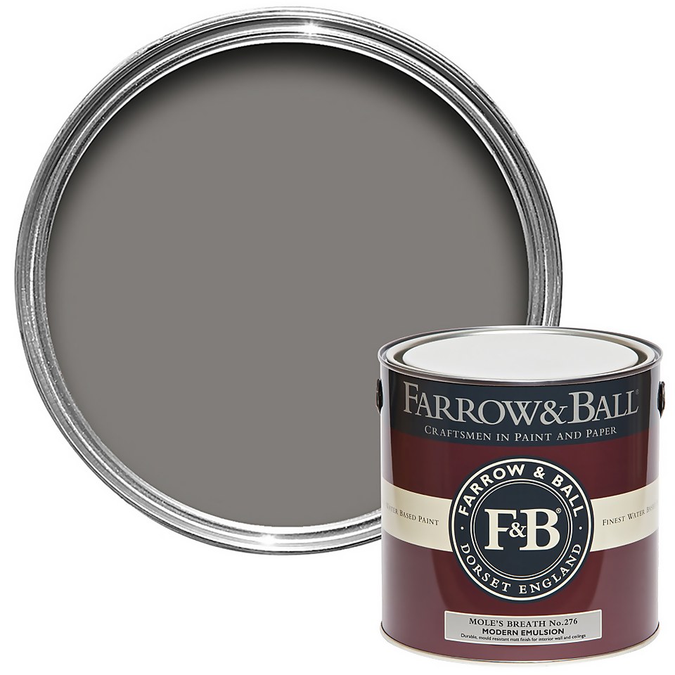 Farrow & Ball Modern Matt Emulsion Paint Mole's Breath - 2.5L
