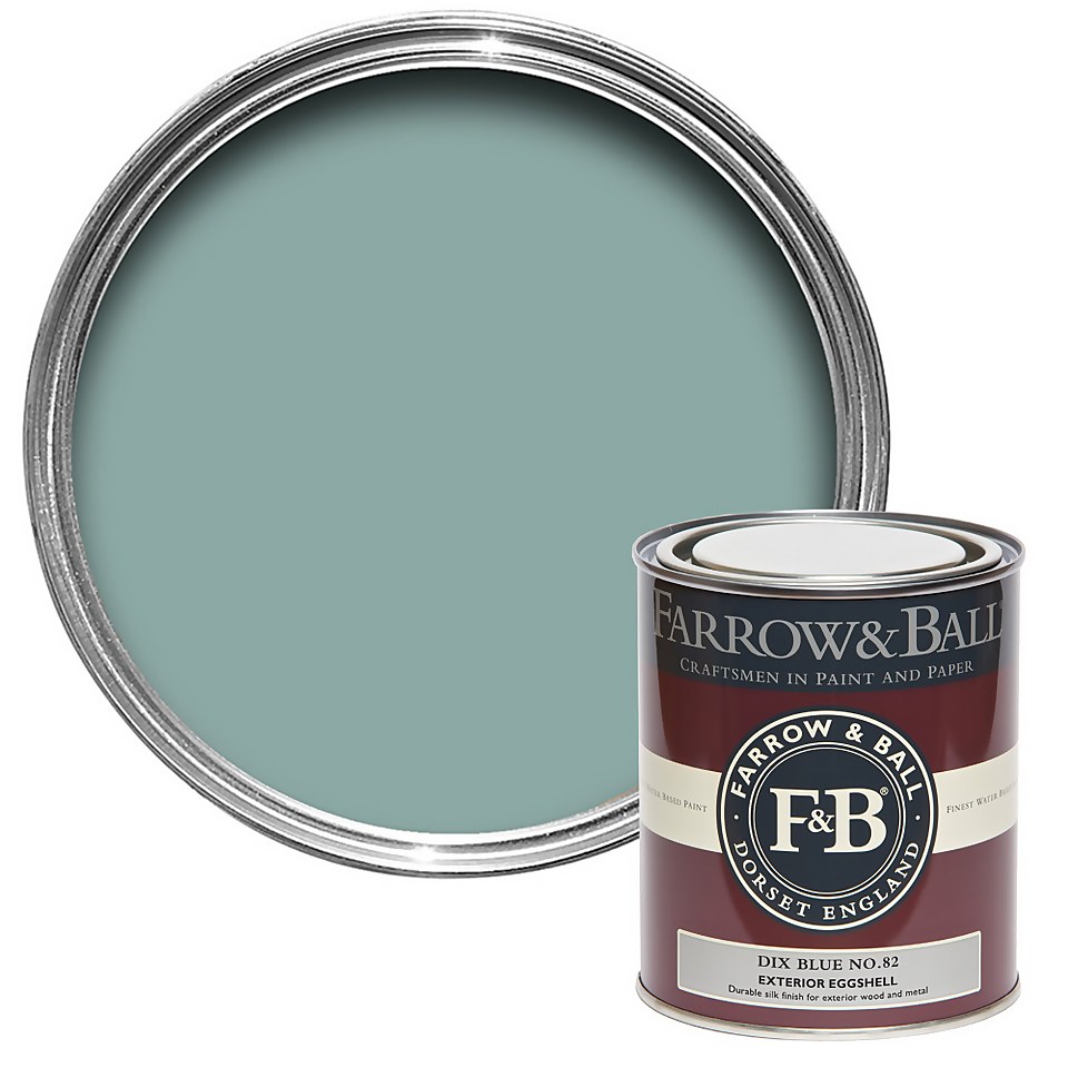 Farrow & Ball Exterior Eggshell Paint Dix Blue No.82 - 750ml