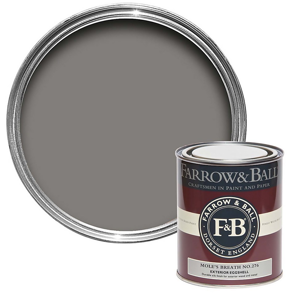 Farrow & Ball Exterior Eggshell Paint Mole's Breath No.276 - 750ml
