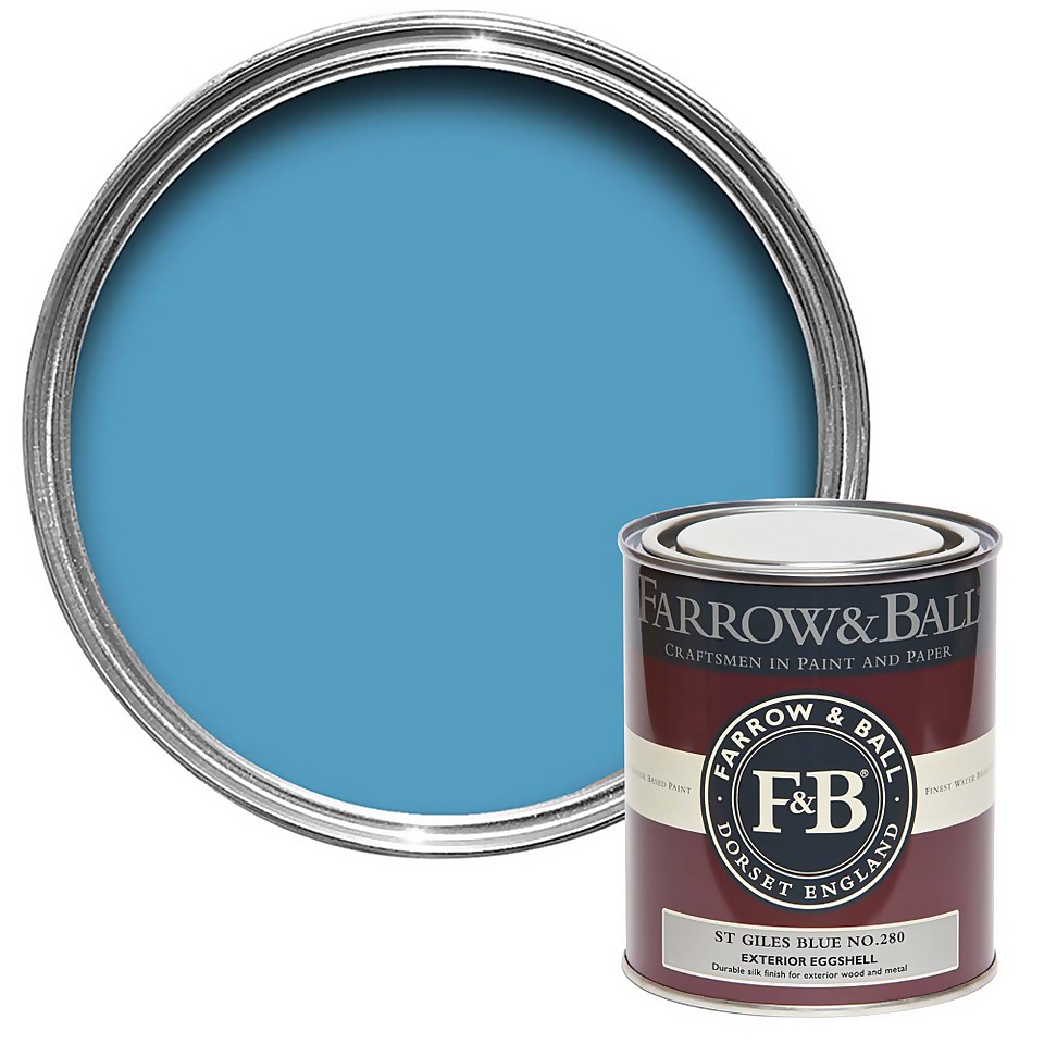 Farrow & Ball Exterior Eggshell Paint St Giles Blue No.280 - 750ml