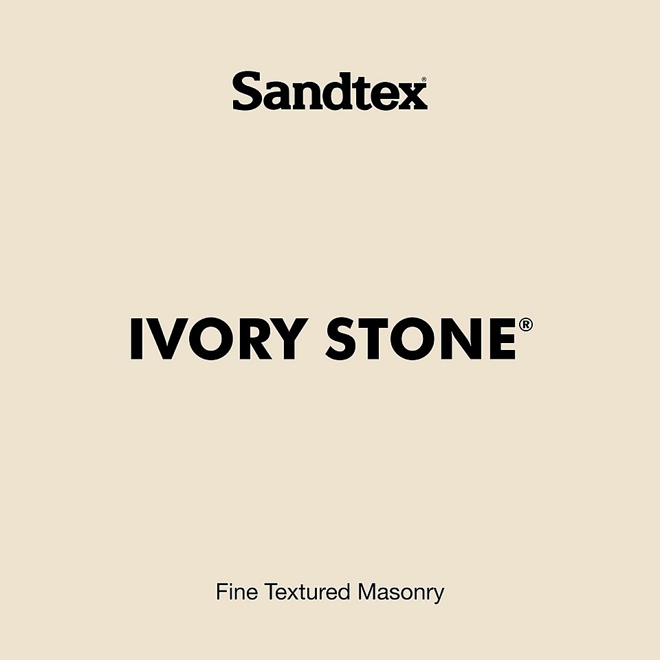 Sandtex Textured Masonry Paint Ivory Stone - 5L