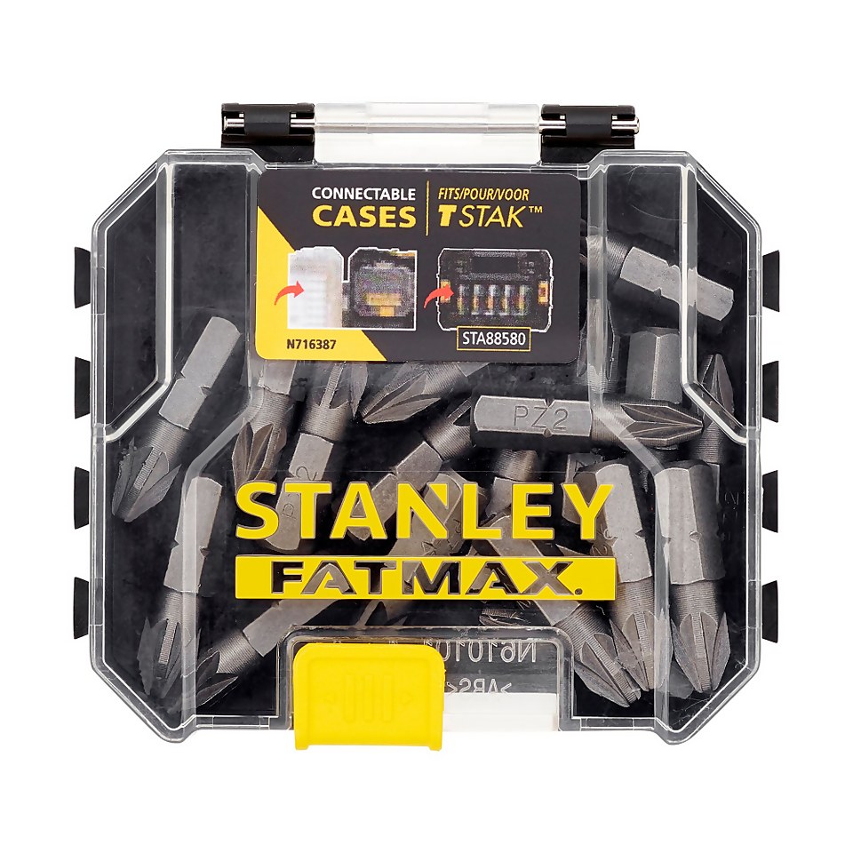 Stanley Fatmax 20x Pz2 25mm Tic-Tac Screwdriver Bit Box - STA60041-XJ