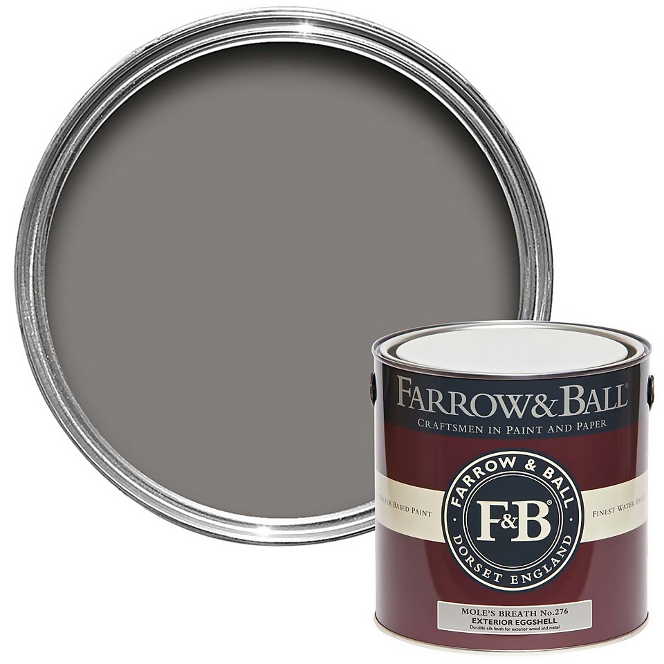 Farrow & Ball Exterior Eggshell Paint Mole's Breath No.276 - 2.5L