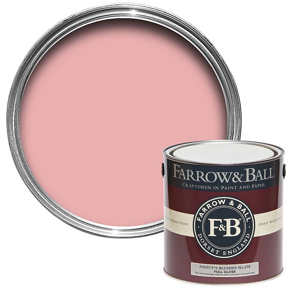 Farrow & Ball Full Gloss Paint Nancy's Blushes No.278 - 2.5L