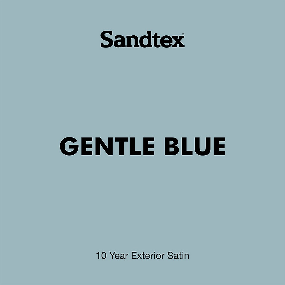 Sandtex Exterior 10 Year Satin Paint Gentle Blue - 750ml