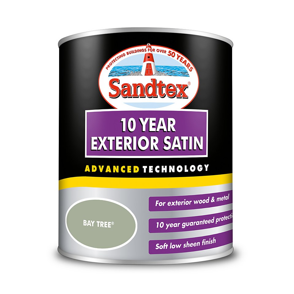 Sandtex 10 Year Satin Paint Bay Tree - 750ml