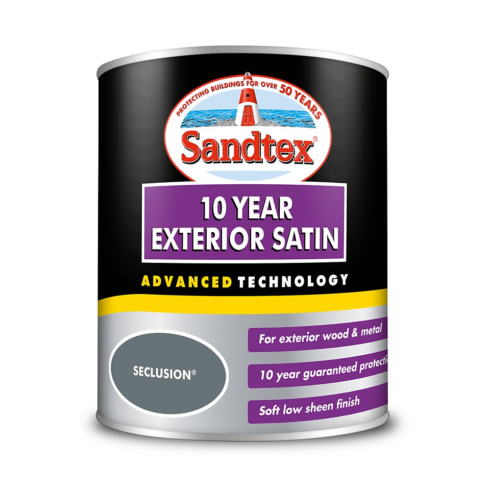 Sandtex Exterior 10 Year Satin Paint Seclusion - 750ml