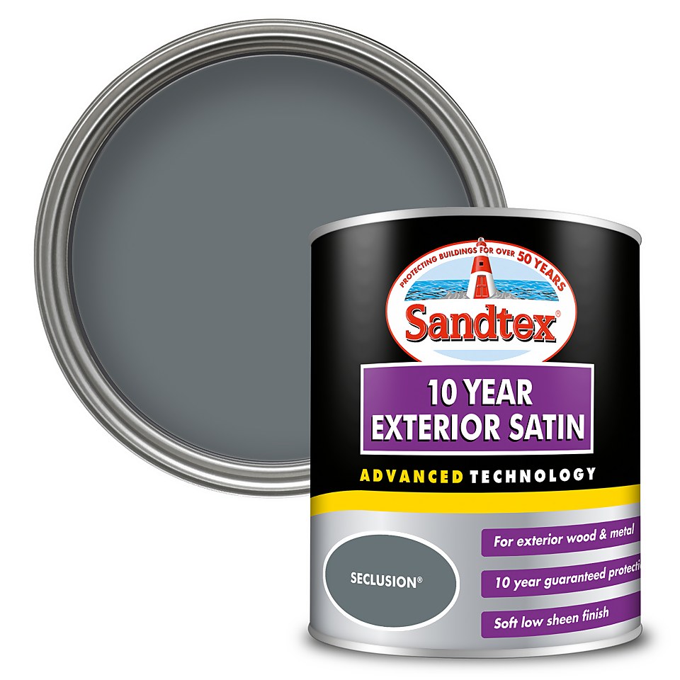Sandtex Exterior 10 Year Satin Paint Seclusion - 750ml