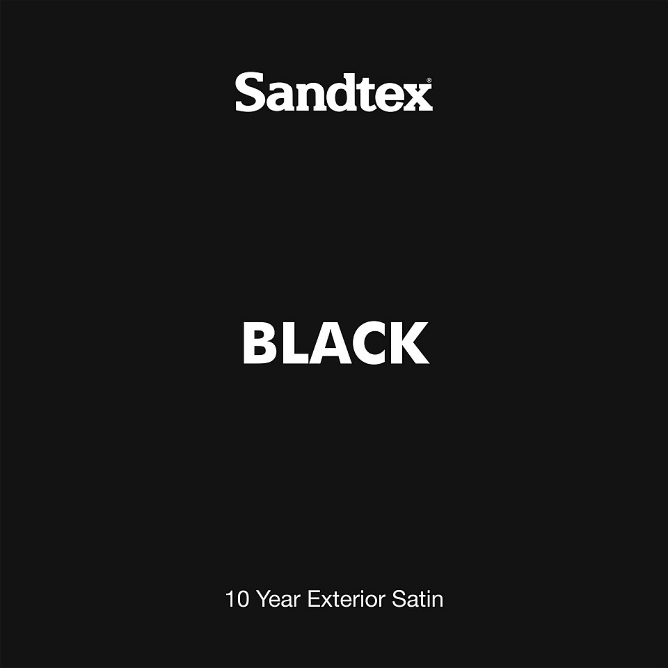 Sandtex 10 Year Satin Paint Black - 750ml