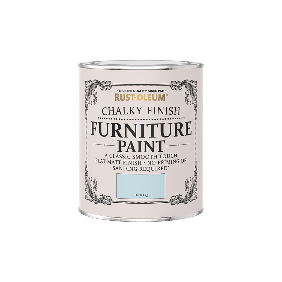 Rust-Oleum Chalky Finish Furniture Paint Duck Egg - 750ml