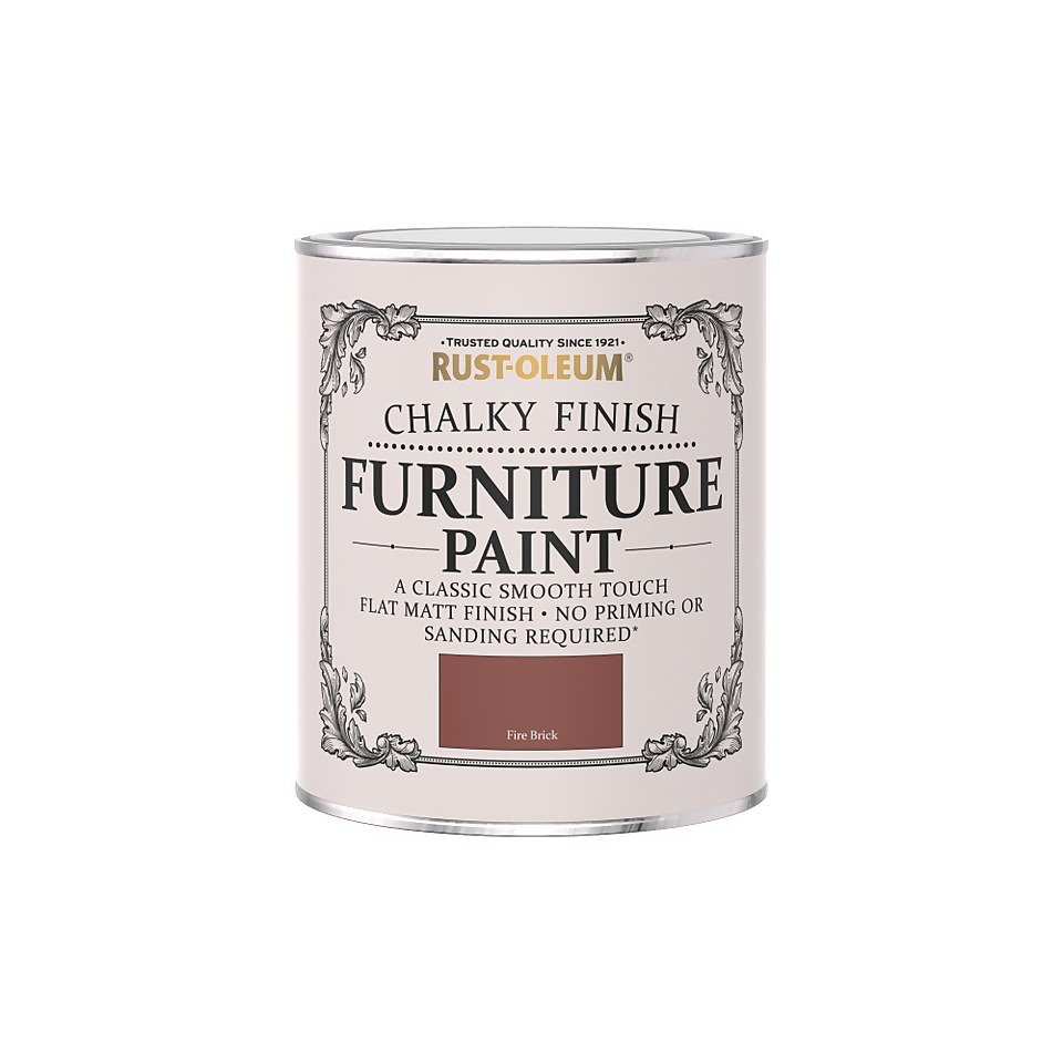 Rust-Oleum Chalky Furniture Paint - Fire Brick - 750ml
