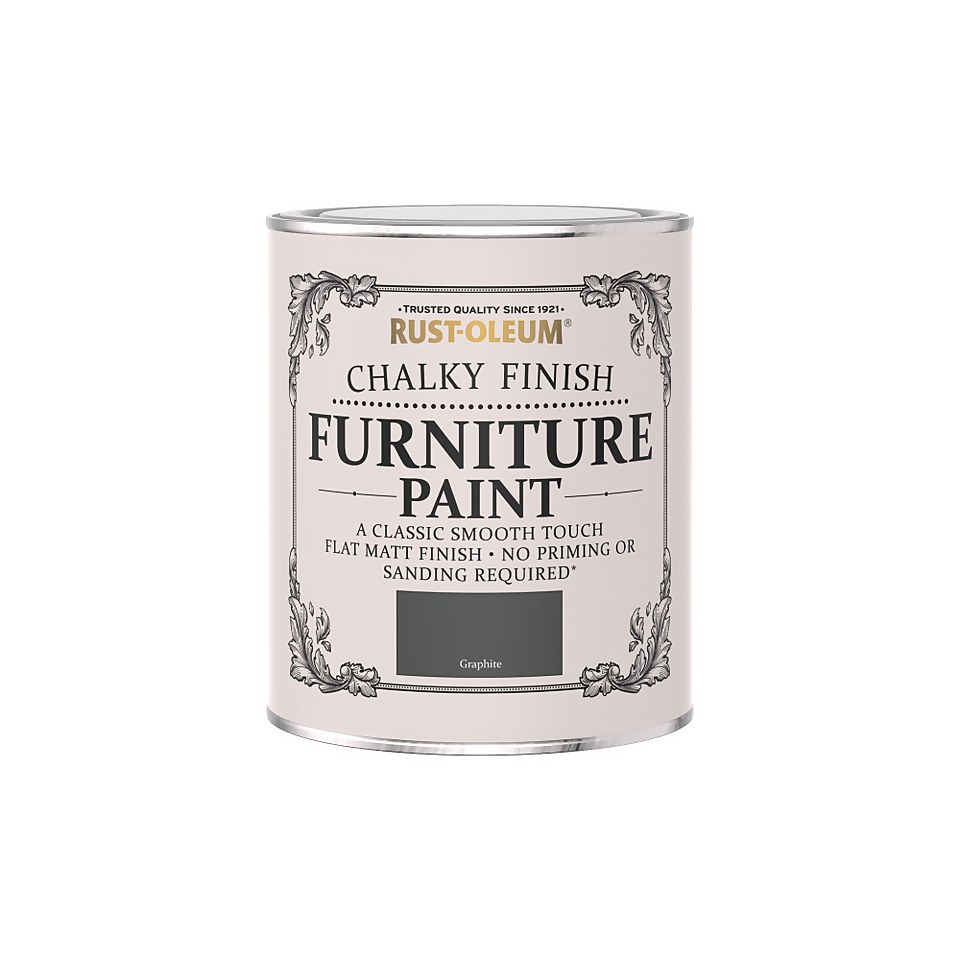 Rust-Oleum Chalky Finish Furniture Paint Graphite - 750ml