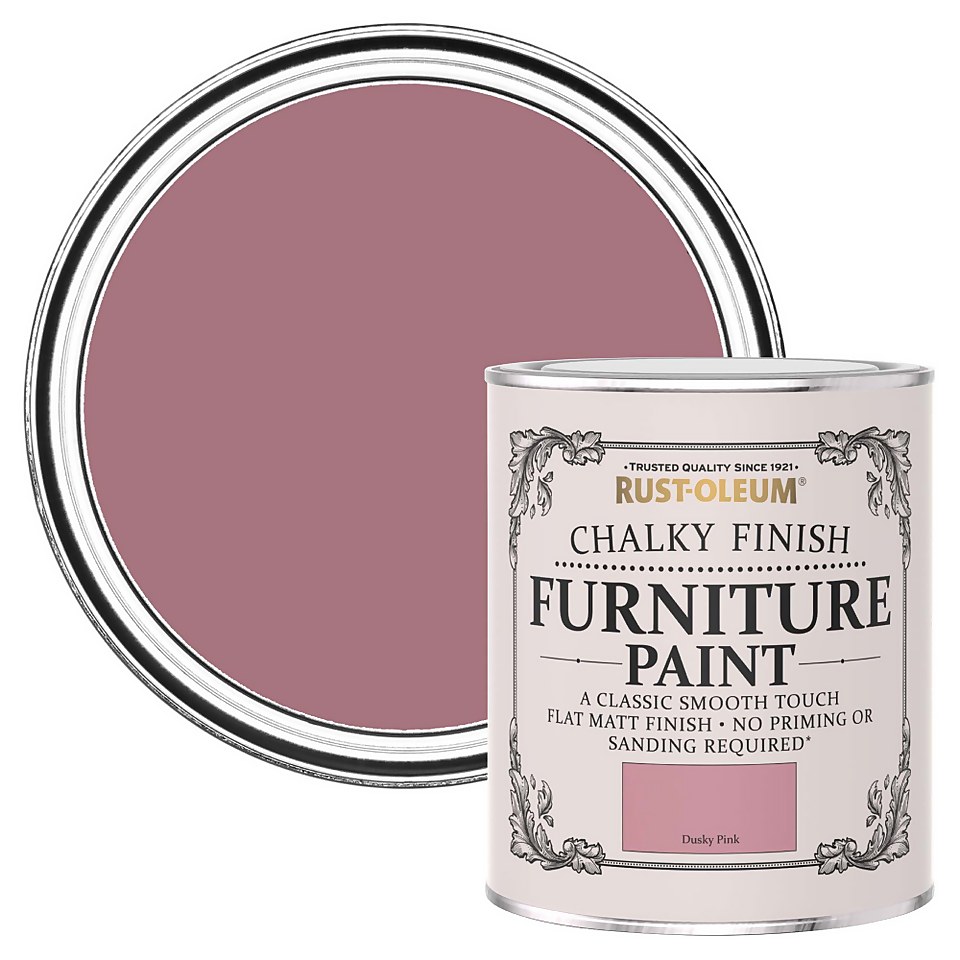 Rust-Oleum Chalky Furniture Paint - Dusky Pink - 750ml