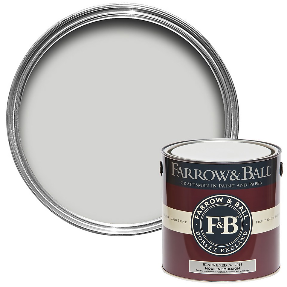 Farrow & Ball Modern Matt Emulsion Paint Blackened - 2.5L