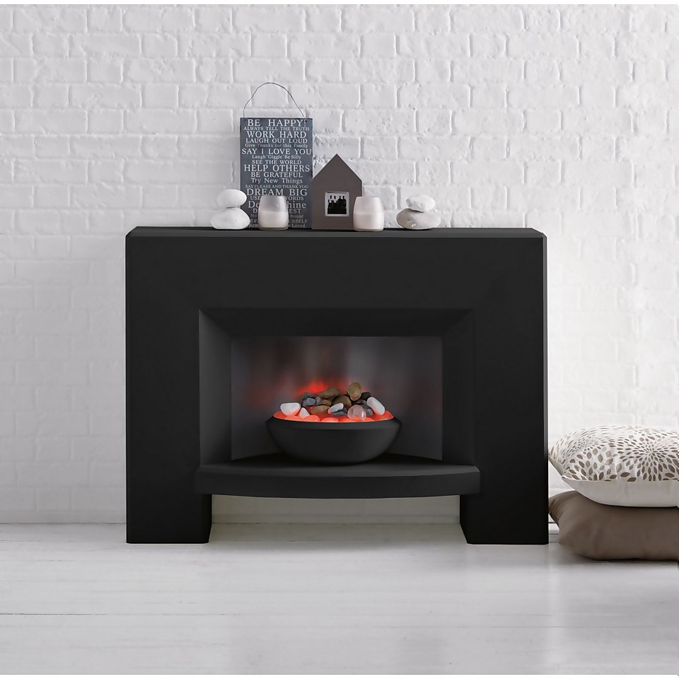 Suncrest Newham Electric Fireplace Suite - Black